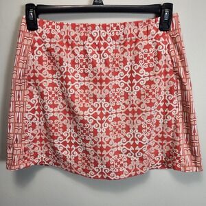 J. McLaughlin Women's Geo Print Golf Skort Medium Pickleball Tennis Pockets